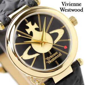 ヴィヴィアン・ウエストウッド 腕時計 レディース オーブ ブラック×ゴールド Vivienne Westwood VV006BKGD