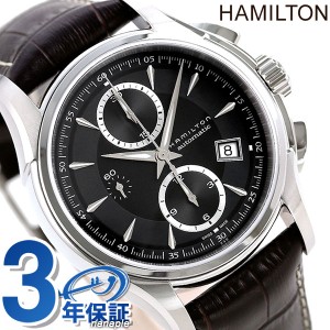 ハミルトン 自動巻き ジャズマスター オートクロノ メンズ H32616533 HAMILTON 腕時計 Jazzmaster Auto Chrono ブラック×ダー