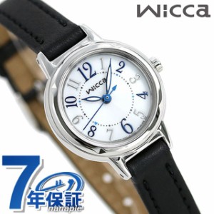 シチズン ウィッカ レディース 腕時計 シンプル ソーラー KP3-619-12 CITIZEN wicca 革ベルト