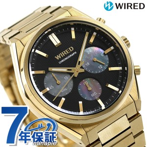 【美品】SEIKO 電波ソーラー ゴールド クロノグラフ セイコー メンズ腕時計