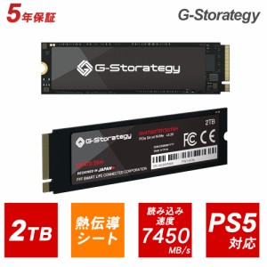 SSD 2TB 内蔵 銅製熱伝導シートタイプ M.2 TLC NAND PS5 増設 読み取り7450MB/s 書き込み6750MB/s 高耐久性 NVMe デスクトップPC ノートP