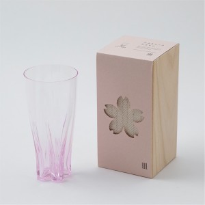 サクラサクグラス ピルスナー ビールグラス 桜色 クリア ピンク グラス 木箱入り 桜 おしゃれ さくら