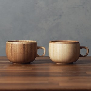 RIVERET 竹製 コーヒーカップ マグカップ 木製 ギフトBOX入り 日本製 人気 プレゼント ギフト 結婚祝い