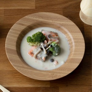 パスタ皿 カレー皿 スープ皿 お皿 おしゃれ 人気 木製 北欧 テイスト RIVERET 竹製 シチュープレート M 日本製 プレゼント ギフト