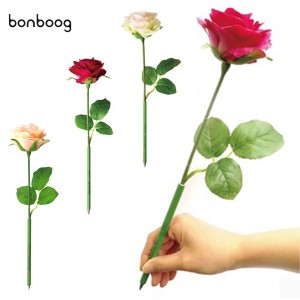 bonboog ボンブーグ ボタニカルペン ロイヤルローズ バラ お花のボールペン 筆記用具 文房具 ステーショナリー