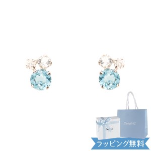 【リボン済＆紙袋】4°c ピアス ヨンドシー 正規品 レディース カナル 瑞々しいピアス 4ドシー canal4℃ アクアマリン トパーズ K10ホワ