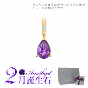 スタージュエリー STAR JEWELRY K10 チャーム TALISMANIC AMETHYST CHARM(2月の誕生石) 2JC0085