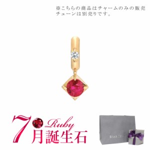 スタージュエリー STAR JEWELRY K10 チャーム TALISMANIC RUBY CHARM(7月の誕生石) 2JC0090