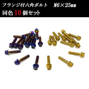 フランジ付六角ボルト M6×25mm P1.0 フラワーヘッド ステンレス 10個set 車 汎用 外装 カー用品 ポイント消化 送料無料