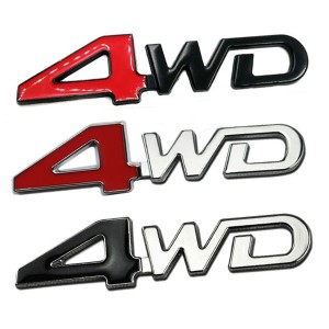 4WD プレート エンブレム ステッカー カスタム ラベル ドレスアップ カー用品 ポイント消化 送料無料 Dタイプ 