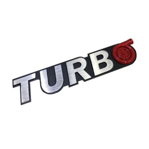 TURBO プレート エンブレム ステッカー カスタム ラベル ドレスアップ カー用品 ポイント消化 送料無料 Bタイプ