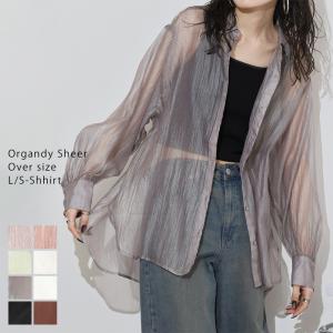 ZARA オーガンジー　シアーシャツ ZARA ドット柄ブラウス ホワイト シアーシャツ ドット柄