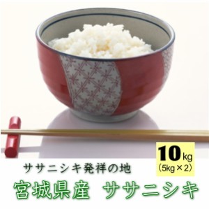 ◆ 令和5年産◆ 米 10kg 送料無料 宮城県 登米市産   ササニシキ 精米 (白米) 10kg  (5kg×2) 和紙袋