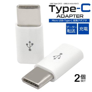 2個セット micro USB Type-C 変換アダプタ USB Type-C 充電器 充電 データ転送 アダプター (wm-849-a-sm)【メール便送料無料】  ポイント