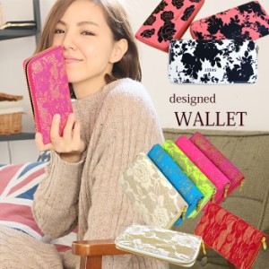 財布 長財布 レディース ラウンドファスナー ボタニカル 薔薇 Lulu&berry レース シルエット ar-SLG-ROLA/SLG6m【メール便送料無料】 人