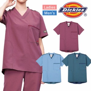 スクラブ 白衣 ディッキーズ 医療 ナース 看護師 医療用 FOLK Dickies ユニフォーム レディース メンズ 男女兼用 デニム調 スクラブ 白衣