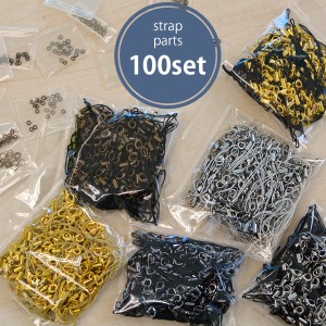 【100個セット】 在庫限り ストラップ 金具 パーツ カニカン 韓国製 (la-pa-set6m)【メール便送料無料】 高品質 留具 シルバー ゴールド 