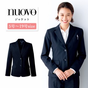 事務服 ジャケット レディース 制服 nuovo 秋冬 春 FOLK スタンダード ジャケット 紺 ネイビー【送料無料】医療事務 受付 接客 冠婚葬祭 