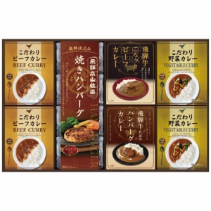 飛騨高山牧場 焼ハンバーグ＆こだわりカレーセット BHF-HJR 2856-051 O1【送料無料】 レトルト カレー ギフト 詰め合わせ のし無料 ラッ