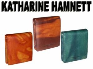 [キャサリンハムネットロンドン] KATHARINE HAMNETT LONDON イタリアベジタブルタンニンレザー 二つ折り財布 490-59200