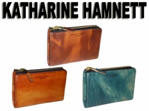 [キャサリンハムネットロンドン] KATHARINE HAMNETT LONDON イタリアベジタブルタンニンレザー Lファスナーボックス財布 490-59202