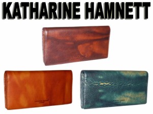 [キャサリンハムネットロンドン] KATHARINE HAMNETT LONDON イタリアベジタブルタンニンレザー 長財布 490-59203