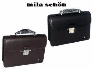 ミラショーン mila schon キップスキン セカンドバッグ錠前付き ビジネスバッグ ３０cmサイズ