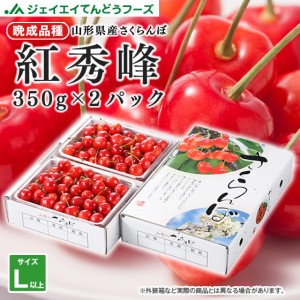 ジェイエイてんどうフーズ 贈答用 さくらんぼ 山形県産 紅秀峰 約350g×2 L〜2L玉 早期予約 6月下旬〜7月上旬頃より出荷 rc24