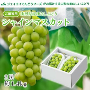 ジェイエイてんどうフーズ 早期予約 ギフト 秀品 ぶどう 『シャインマスカット』 約1.4kg 山形県産 2房入り 旬 産地直送 ※9月中旬頃より