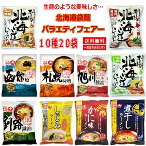 新着 藤原製麺 北海道らーめんフェアー 北海道二夜干し 本場北海道ラーメン しじみ カニ味 煮干しラーメン 20袋セット 関東圏送料無料