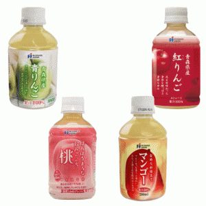 【本当にうまいをお届けします】ビバレジャパン果汁飲料 280ml 12本 青森県産青りんご 紅りんご桃 マンゴー (夏季限定品) 関東圏送料無料