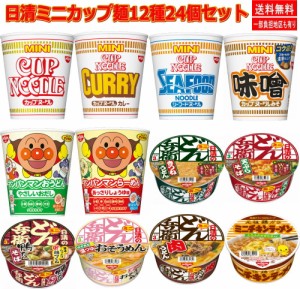 日清食品 ミニ カップ麺 カップヌードル アンパンマン どん兵衛 12種24個セット 関東圏送料無