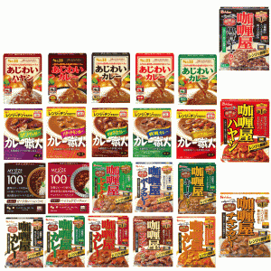 ハウス エスビー グリコ 大塚食品 四大メーカーレトルトカレー20食 セット あじわいカレー カリー屋カレー カレー職人 関東圏送料無料