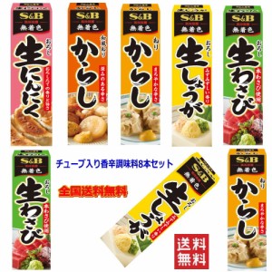 新着 S&B ヱスビー食品 チューブ入り スパイスセット 生わさび 生にんにく おろし生しょうが ねりからし ねり和からし アソート8本 全国