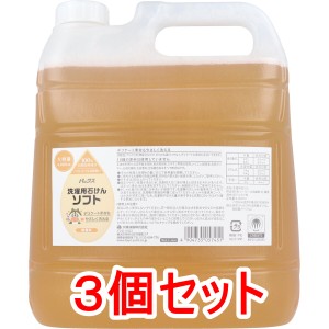 パックス 洗濯用石けんソフト 無香料 詰替用 4000mL×3個セット