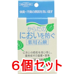 からだのにおいを防ぐ薬用石鹸 110g×6個セット