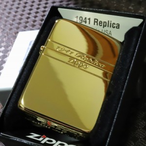 【限定ZIPPO】1941レプリカ サイドシェル ゴールド 限定ナンバー入り プレゼント 人気 高級 Zippo ジッポ 金タンク ライター