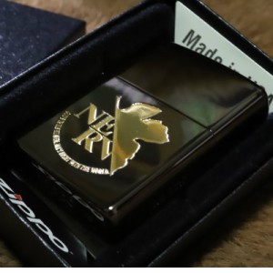 【エヴァZIPPO】エヴァンゲリオン ネルフマーク 黒 金 限定 シリアルナンバー ジッポエヴァ エヴァジッポ ネルフジッポ NERV かっこいい