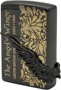 【限定ZIPPO】2023 エンジェルウイング ブラック ゴールド 黒 金 翼 羽 限定ジッポ 人気ジッポ プレゼント Wing 送料無料 羽ジッポ ライ