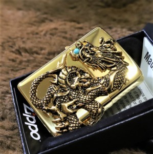 ◇ZIPPO◇限定ドラゴンメタル◇天然オニキス 二面連続メタル◇レッド◇ジッポ