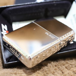 【Armor ZIPPO】重厚アーマー 3面彫刻 プラチナコーテイング 深彫り彫刻 シリアルナンバー入り Zippo シンプル アーマージッポ 限定ジッ