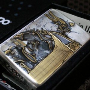 【天野喜孝 ZIPPO】ファイナルファンタジー1 騎士 ナイト ジッポ アーマー 銀いぶし加工 人気 プレゼント 天野ジッポ 防災グッズ FF1 Arm