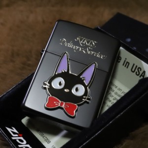 ジブリ ZIPPO 魔女の宅急便 ジジ ブラック 黒 ジブリジッポ プレゼント 人気 猫ジッポ スタジオジブリ アンティーク調 ライター ネコ ラ