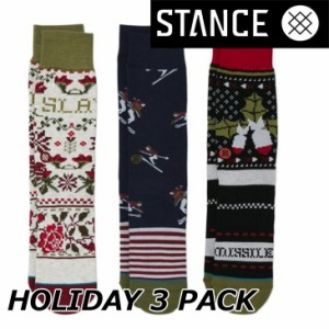 STANCE スタンス ソックス カジュアル 【HOLIDAY 3 PACK】EVEYDAY Light Cushionクルー ふくらはぎ丈