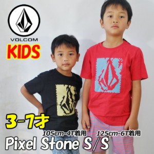 volcom ボルコム キッズ Tシャツ 3-7歳 Pixel Stone S/S Tee Little Youth ユース 半そで Y3511803 【返品種別】