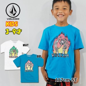 ボルコム キッズ Tシャツ volcom KIDS Skele Flames S/S Tee  半袖 3-7歳 幼児 Little Youth Y3521931【返品種別OUTLET】