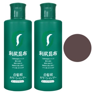 [2本セット]無添加 利尻カラーシャンプー 200ml ダークブラウン×2本[送料無料](6015333)