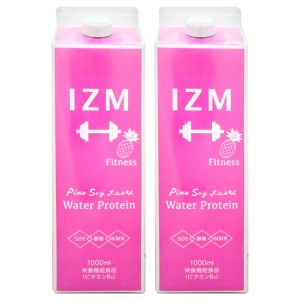 [セット]IZM酵素ドリンク1000ml×2本 ウォータープロテインパインソイテイスト WATER PROTEIN[栄養機能食品][食品][送料無料](6055790-se