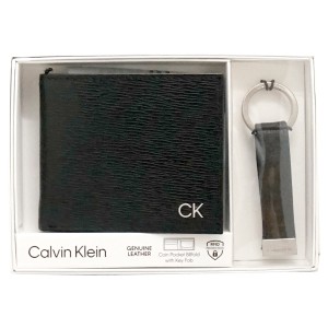 カルバンクライン 二つ折り財布 キーリングセット ブラック 専用ボックス付き Black 31CK330016[送料無料] (6055894)[Calvin Klein]Billf