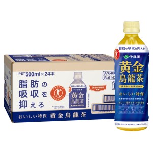 伊藤園 黄金烏龍茶 500ml×24本入[PET ペットボトル][特定保健用食品 烏龍茶飲料][代引き不可][送料無料] (6056272)※他商品との同梱不可